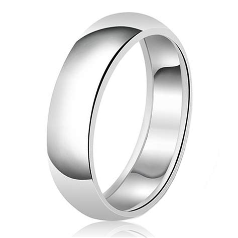 8mm Classic Sterling Silver Plain Wedding Band Ring - Walmart.com