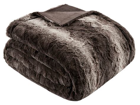 Brown Oversized Faux Fur Throw 60"W x 70"L | Steinhafels