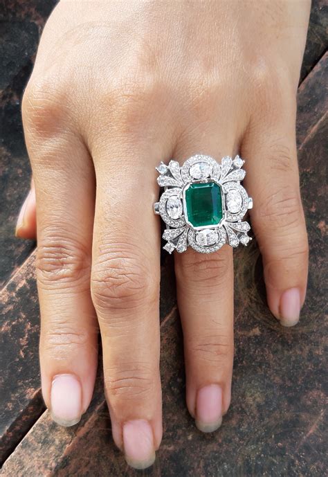 7.15 Tcw Vintage Emerald Estate Ring For Women Cocktail Ring | Etsy