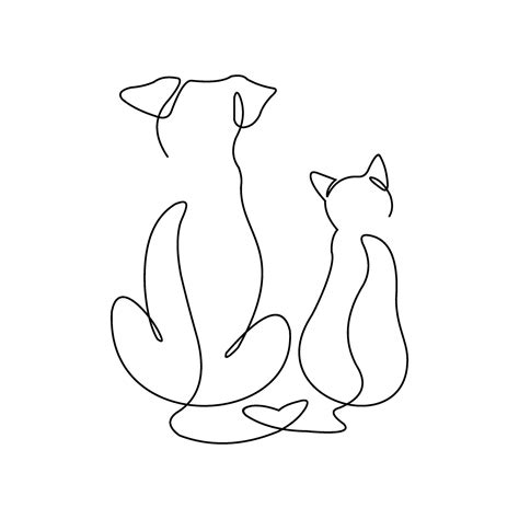 Dog Line Drawing Vector Art, Icons, and Graphics for Free Download ...