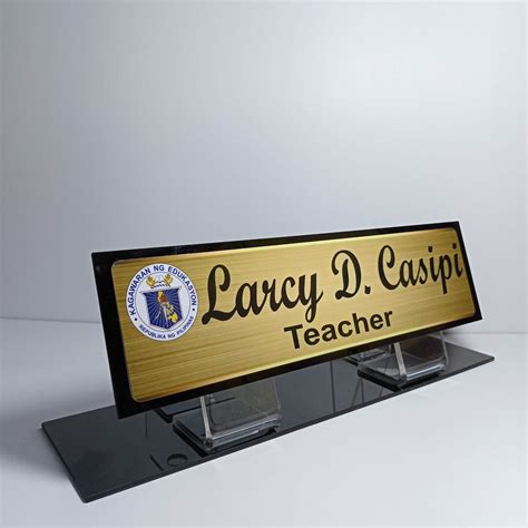 Customize Desk Nameplate Acrylic Glass | Lazada PH