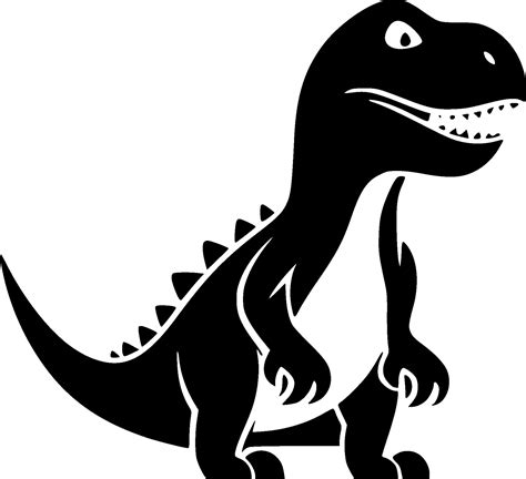 Dinosaur - Black and White Isolated Icon - Vector illustration 25738410 ...