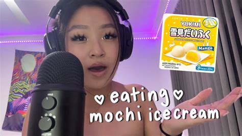 ASMR eating mochi icecream - YouTube