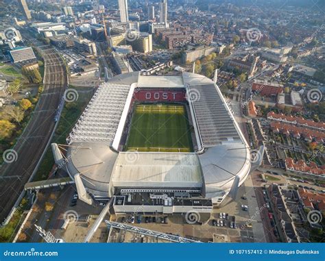 EINDHOVEN, NETHERLANDS - Eindhoven Cityscape with Eindhoven PSV Philips Stadium. Netherlands ...