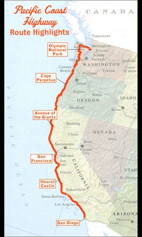 Pacific Coast Highway Road Trip. Seattle to San Diego. Hope to do this someday. | Pacific coast ...