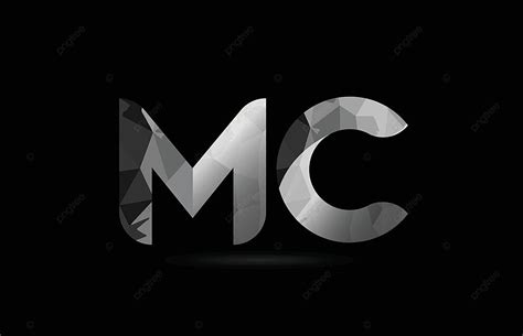 Monochrome Alphabet Logo Combination Of Letters Mc And M In Black And White Vector, Corporate, C ...