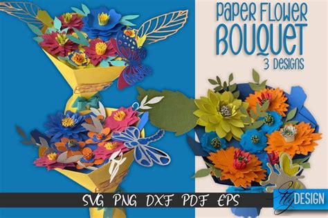 Free Paper Cutting download - Paper Flower Bouquet SVG Design | Flower Bouquet SVG Design | Free ...