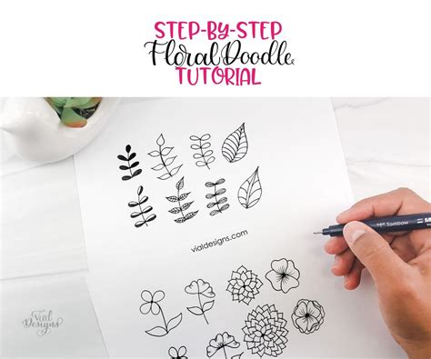 16 SIMPLE FLORAL DOODLES STEP-BY-STEP TUTORIAL - Vial Designs