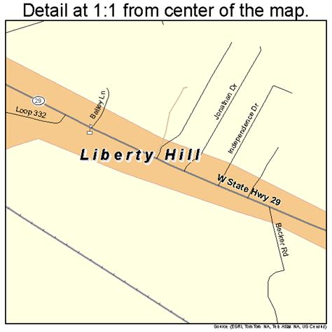 Liberty Hill Texas Street Map 4842664