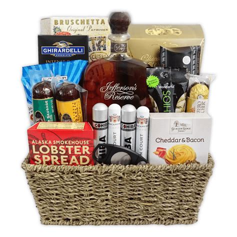 Bourbon and Cigar Gift Basket - Champagne Life Gift Baskets