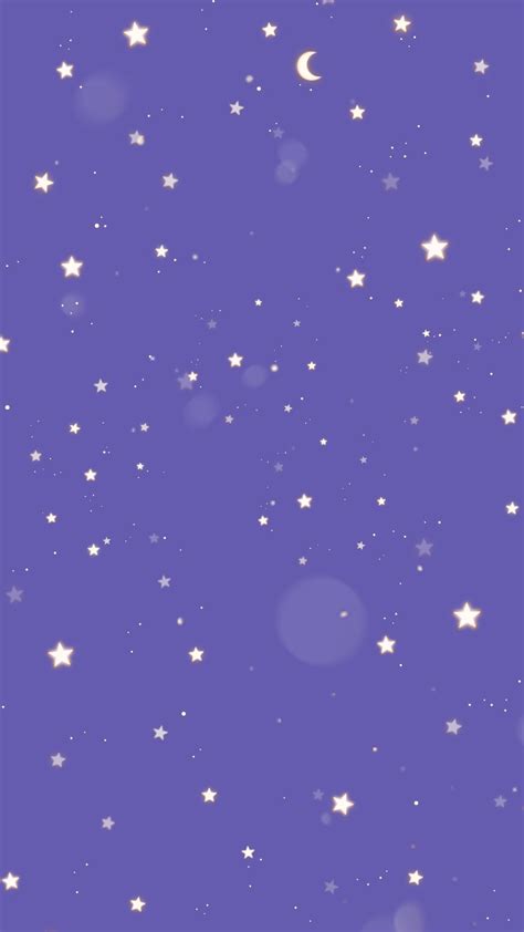 Cute Purple Stars Wallpaper