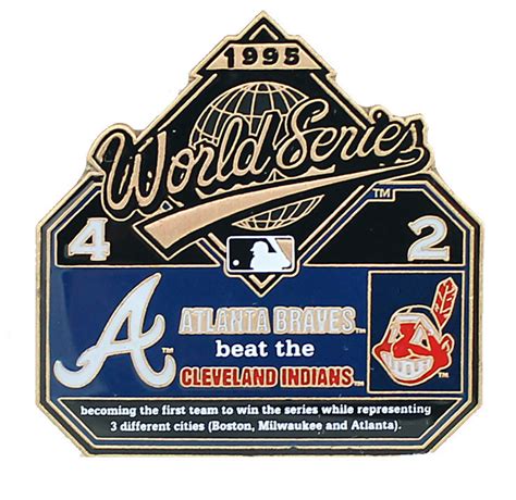 1995 World Series Commemorative Pin - Braves vs. Indians