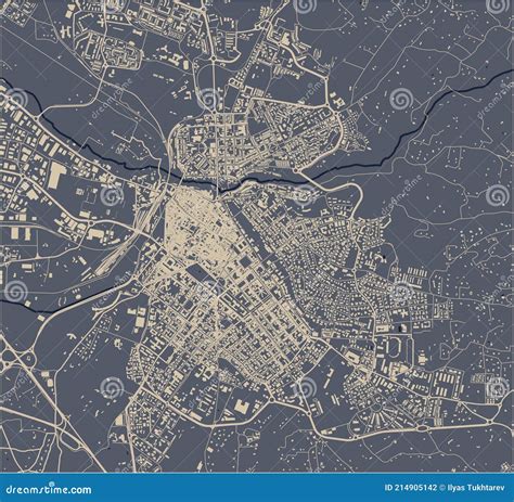 Map Of The City Of Sassari, Italy Vector Illustration | CartoonDealer.com #211924132