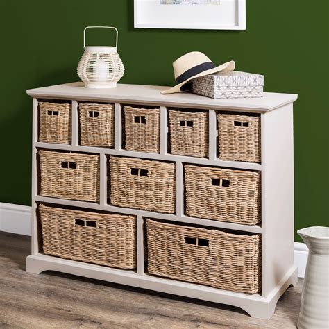 TETBURY Storage Unit, Large chest of drawers, storage baskets, FULLY ASSEMBLED | eBay