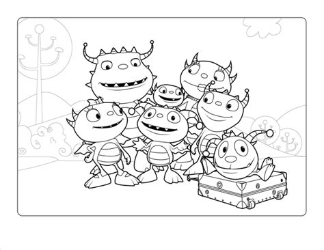 Henry Hugglemonster coloring pages to download and print for free