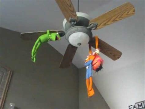 Kermit Hanging From Ceiling Fang | Americanwarmoms.org