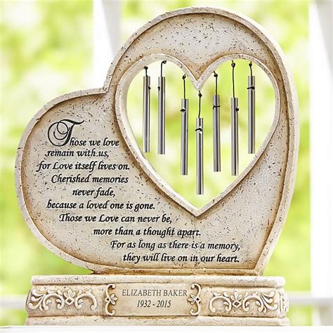 They'll Live On In Our Hearts Memorial Chime | Memorial wind chimes ...