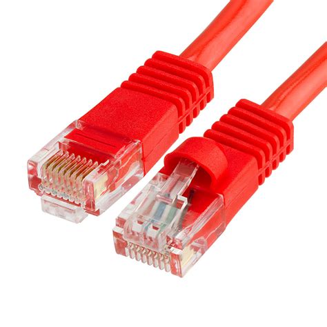 RJ45 1000 Mbps Cat 5e Ethernet LAN Network Red Cable -100 ft