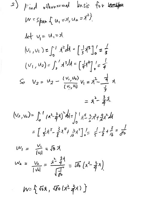 linear algebra - Finding orthonormal basis. Is there error on textbook ...