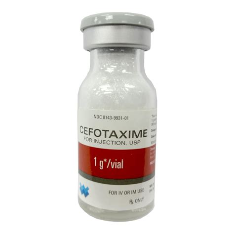 Cefotaxime, 1gram/vial, SDV, 10mL, 25 Vials/Tray | McGuff Medical Products