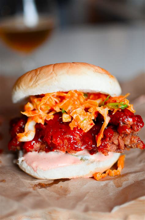 Korean Fried Chicken Sandwiches - Crumb Kisses