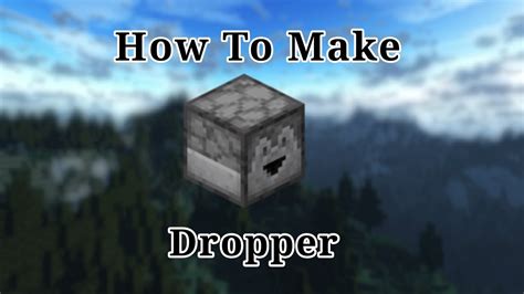 How to make Dropper in Minecraft || Crafting Recipe of Dropper in ...