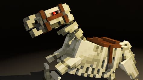 skeleton horse in minecraft(C4D renders) by icrdr on DeviantArt