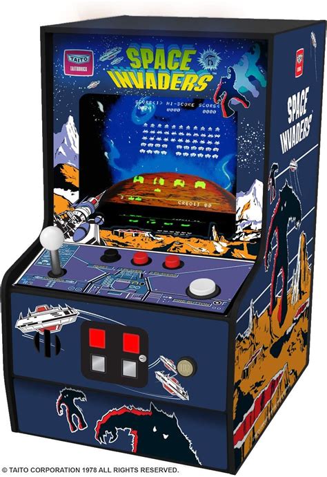 Buy My Arcade Space Invaders Micro Player: Fully Playable, 6.75" Collectible, Backlit Marquee ...