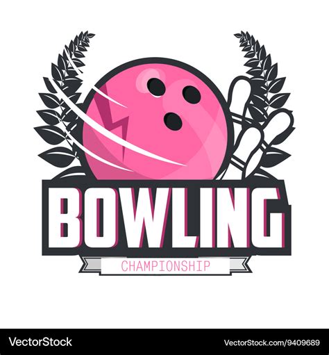 Bowling logo design template emblem tournament Vector Image