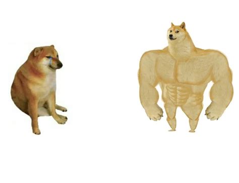 Cheems vs Buff Doge Blank Template - Imgflip