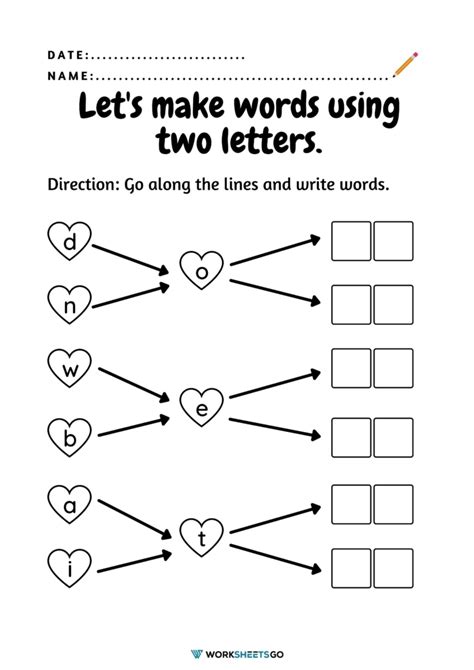 Two Letter Words Worksheets | WorksheetsGO