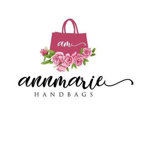 Shopping Bag Logo, Floral Bag Logo Design, Boutique Logo Branding ...