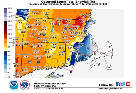 Map: Here's how much snow has been reported across Massachusetts