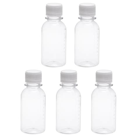 3.4 oz/100ml Plastic Lab Chemical Reagent Bottle Small Mouth Liquid/ Solid Storage Container ...