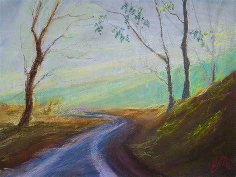 Original 9x12 Pastel Landscape Drawing Pastel Painting - Etsy