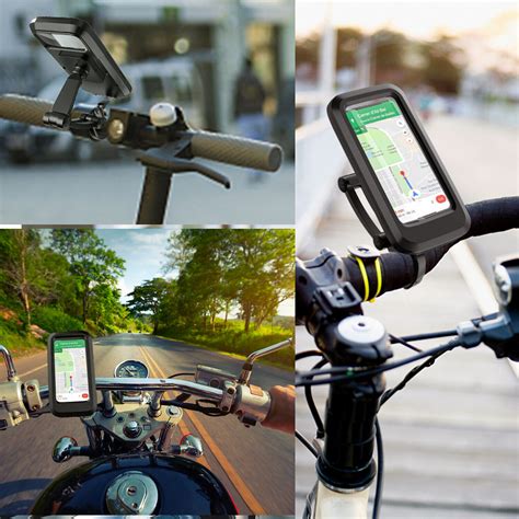 Waterproof Motorcycle Bicycle MTB Handlebar Phone Mount Bike Cell Phone ...