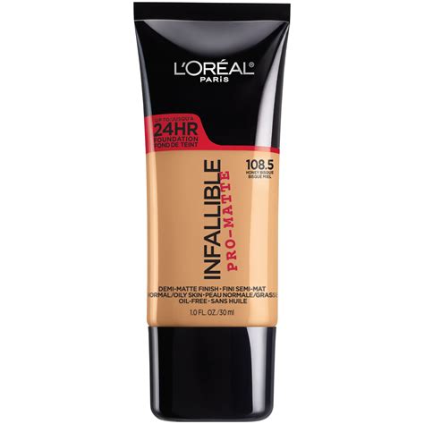 L'Oreal Paris Infallible Pro-Matte Blendable Foundation, Oil Free, 108. ...