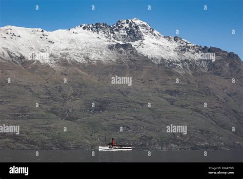 Lake Wakatipu, Queenstown , New Zealand. Tourists enjoy activities on Lake Wakatipu, Queenstown ...