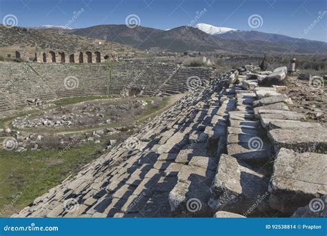 Stadium of Aphrodisias stock photo. Image of archeology - 92538814