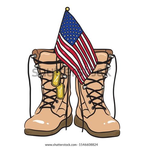 Old Military Combat Boots American Flag: Over 5 Royalty-Free Licensable ...