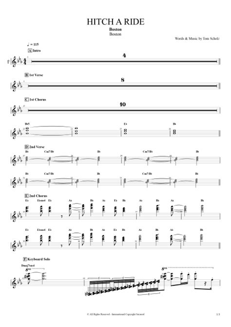 Hitch a Ride Tab by Boston (Guitar Pro) - Full Score | mySongBook