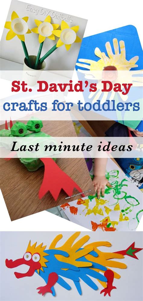 The ultimate St. David's Day LAST MINUTE activity, arts and crafts ideas for TODDLERS. #toddlers ...