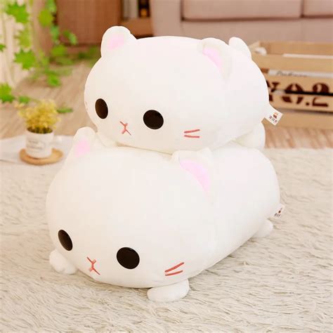 1pc 35/45cm Kawaii Lying Cat Plush Soft Pillow Cute Stuffed Animal Toys ...