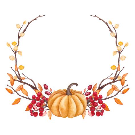 Fall Wreath Illustrations, Royalty-Free Vector Graphics & Clip Art - iStock