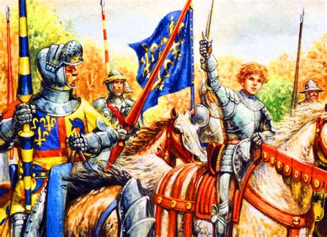 Joan of Arc leading the French army during the Hundred Years War | War ...