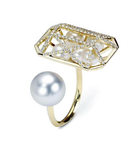 Pearl engagement rings