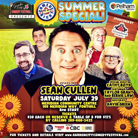 COMEDY NIGHT IN PELHAM - SEAN CULLEN | Garden City Comedy