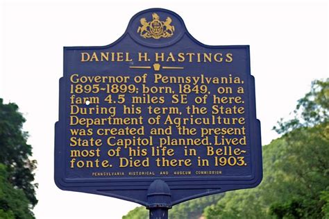 Daniel H. Hastings - Pennsylvania Historical Markers on Waymarking.com