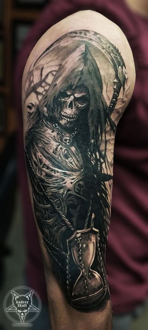 grim reaper by AndreySkull on DeviantArt | Skull sleeve tattoos, Reaper tattoo, Evil skull tattoo