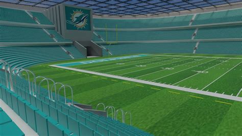 3D model Miami Dolphins - American Football Stadium VR / AR / low-poly ...